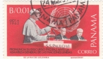 Stamps : America : Panama :  Pablo VI, discurso de paz 