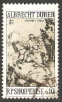Stamps : Europe : Albania :  1298 - 500 Anivº del nacimiento de Albrecht Durer, Cartero