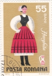 Stamps Romania -  traje regional de HARGHITA