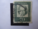 Stamps Germany -  Mñusico: Ludwig Van Beethoven 1770.1827 (S/836a)