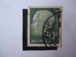Stamps Germany -  THEODOR HEUSS -1884-1963-1º presidente de la R.F.A