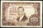 monedas de Europa - Espa�a -  Anverso billete de 100 pesetas.