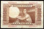 monedas del Mundo : Europa : Espa�a :  Reverso billete de 100 pesetas.