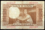 monedas del Mundo : Europa : Espa�a :  Reverso billete de 100 pesetas.