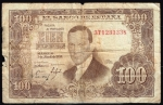 monedas del Mundo : Europa : Espa�a :  Anverso billete de 100 pesetas.