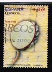 Stamps Spain -  Instrumentos musicales.  Pandereta.