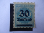 Stamps Germany -  Deutsche Reich - Recargo-30T en 200m - Serie:Inflación- Alemania Reino.