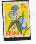 Stamps Ghana -  flor-commelina