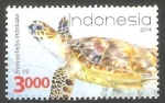 Sellos de Asia - Indonesia -  Tortuga