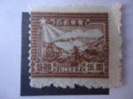 Stamps : Asia : China :  China Oriental-Tren de Vapor.