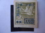 Stamps : Asia : China :  Flora. Grus Japonensis-Gansos.  (M/49)