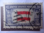 Stamps United States -  Flag of Austria -  Bandera de Austria.