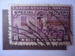 Stamps United States -  Entrega Especial de Correspondencia.