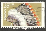 Sellos de America - Estados Unidos -  1913 - Plumas indias, Shoshone