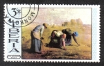Stamps Liberia -  J.F. Millet : The Gleaners