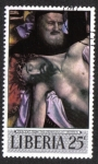 Sellos de Africa - Liberia -  R. van der Weyden : Descent from the Cross