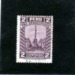 Stamps Peru -  MONUMENTO