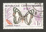 Sellos de Africa - Rep Centroafricana -  5 - Mariposa charaxe mobilis