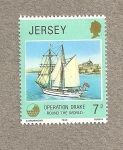 Stamps United Kingdom -  Operacion Drake, Jersey