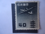 Stamps Japan -  Avión.