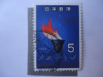 Stamps Japan -  Antorcha - Olympiada 1964.