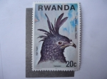 Stamps : Africa : Rwanda :  Aigle Huppe - Lophaëtus Occipitalis (Daudin)-Samusurr.