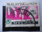 Stamps : Asia : Malaysia :  Flora: Rhyncostylis Retusa.