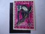 Stamps : Africa : Rwanda :  Fauna: Colobus.