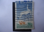 Stamps United States -  Wildlife conservation - Conservación de la Fauna - Grulla Blanca