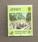 Stamps United Kingdom -  Operacion Drake, Jersey