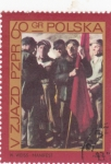 Stamps : Europe : Poland :  manifestación laboral