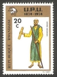 Stamps Rwanda -  Centº de la Unión Postal Universal, monje mensajero