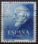 Stamps Spain -  España 1952 1119 Sello º Doctor Santiago Ramón y Cajal 2p