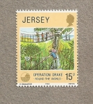 Stamps United Kingdom -  Operacion Drake, Jersey