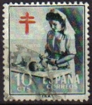 Sellos de Europa - Espa�a -  ESPAÑA 1953 1122 Sello Pro Tuberculosos Cruz de Lorena Enfermera Puericultora Usado