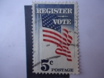 Stamps United States -  Register-Vote