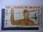 Stamps United States -  Boy scouts of American. 50th Anniversary 1910-1960.  