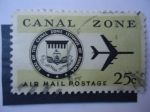 Stamps United States -  Zona del Canal-Sello del Ismo de Panamá.