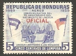 Stamps Honduras -  72 - Lincoln en el acuerdo por la libertad de los esclavos