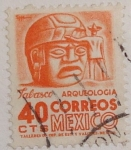 Stamps : America : Mexico :  tabasco arqueologia