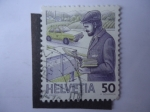 Sellos del Mundo : Europa : Suiza : Buzón-Correspondencia-Cartero - S/786