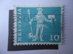 Stamps : Europe : Switzerland :  Helvetia -S/383.