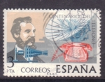 Stamps Spain -  Centenario del telefono