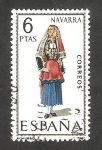 Stamps Spain -   1907 - Traje típico de Navarra