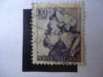 Stamps Italy -  Pintura de- Miguel Angel - S/826.