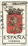 Sellos de Europa - Espa�a -  ESCUDOS DE CAPITAL DE PROVÍNCIA. GRUPO V. Nº 54. ZARAGOZA. EDIFIL 1701