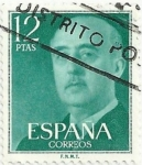 Stamps Spain -  SERIE BÁSICA FRANCO. VALOR FACIAL 12 Pts. EDIFIL 2227
