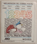 Stamps Mexico -  implantacion del codigo postal