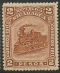 Stamps : America : Nicaragua :  Locomotoras (352)