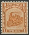 Stamps Nicaragua -  Locomotoras (351)